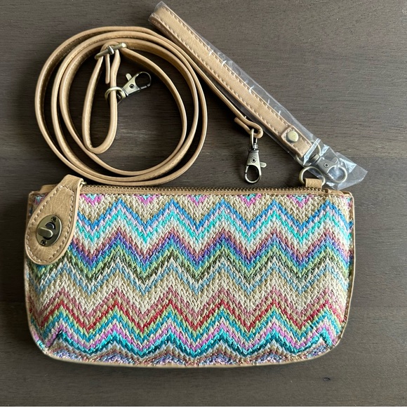 Joy Susan Wristlet Crossbody NWOT pastel spring summer fall - Picture 4 of 4